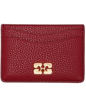 Ganni Bou Logo Cardholder - Red
