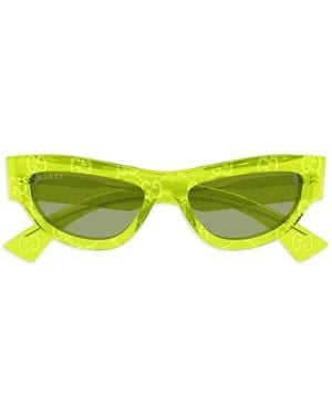 Gucci Lunettes De Soleil À Monture Ovale - Green