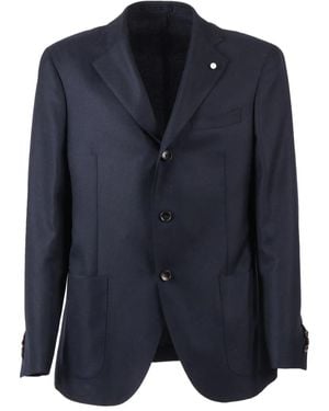 Luigi Bianchi ボタン ジャケット - ブルー