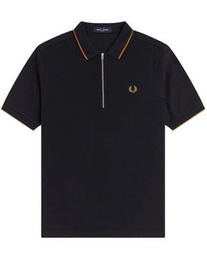 Fred Perry Polo Con Cremallera - Azul