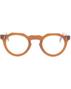 Lesca Pica Sonnenbrille Mit Geometrischem Gestell - Braun