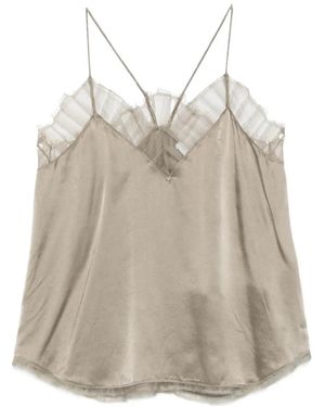 IRO Lace-Trim Top - Natural
