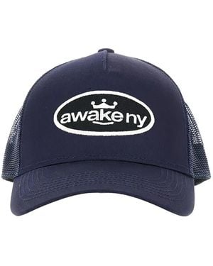 AWAKE NY King Baseballkappe mit Logo - Blau