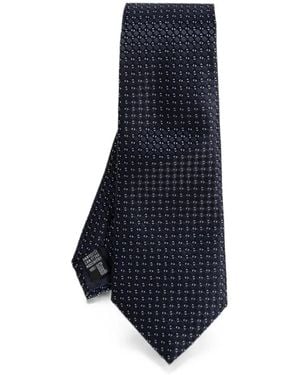 Giorgio Armani Geometric-Pattern Tie - Blue