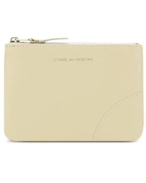 Comme des Garçons Engraved-logo Leather Pouch - Multicolour