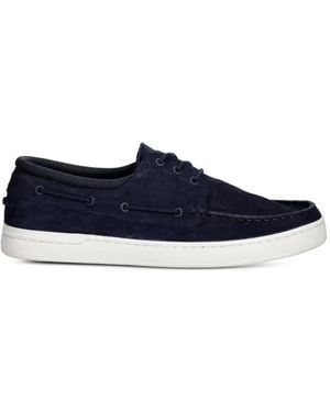 Fred Perry Drury Lace-Up Suede Boat Shoes - Blue