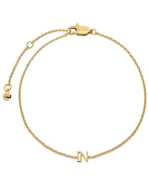 Monica Vinader Initial N Chain Bracelet - Metallic