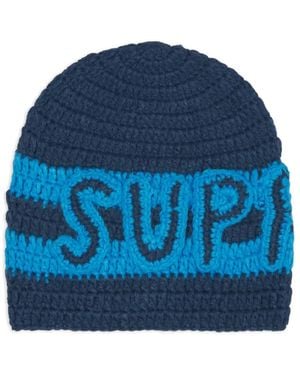 Supreme Logo Beanie - Blue
