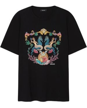 Versace Coral Theatre T-Shirt - Schwarz