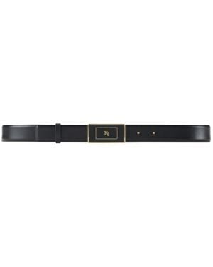 Elisabetta Franchi Leather Logo-Plaque Belt - White