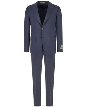Corneliani Peak-Lapel Single-Breasted Suit - Blue