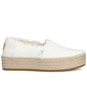 TOMS Espadrilles Mit Ausgefransten Kanten - Weiß