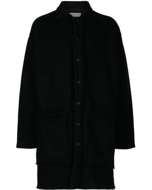 Yohji Yamamoto Raw-Edge Knitted Cardigan - Black