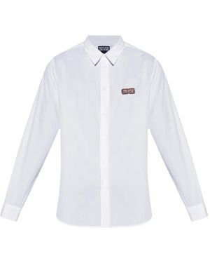 Versace Jeans Couture Logo-Plaque Cotton Shirt - White