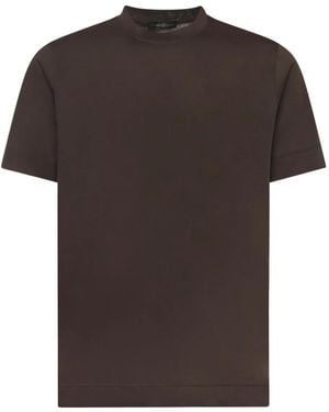 Giuliano Galiano Short-Sleeved Crew Neck T-Shirt - Brown