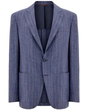 Canali Single-Breasted Blazer - Blue