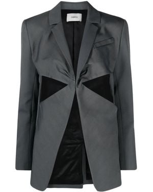 Coperni Twisted Cut-Out Herringbone Blazer - Black