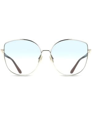 Ferragamo Eyewear Gancini Cat-Eye-Brille - Weiß