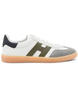 Hogan Cool Logo-Appliqué Leather Trainers - White