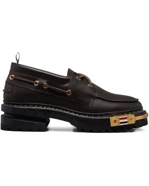 Thom Browne Mocassins En Cuir - Noir
