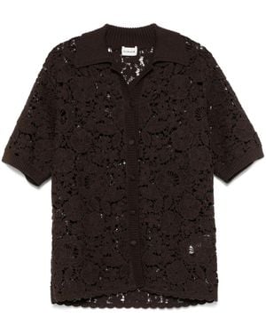 P.A.R.O.S.H. Macramé Shirt - Black