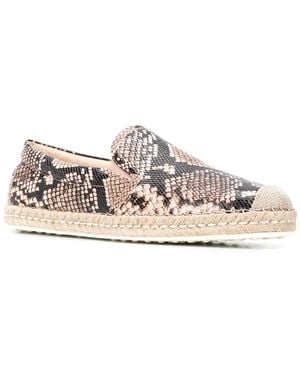 Tod's Espadrilles À Effet Peau De Python - White