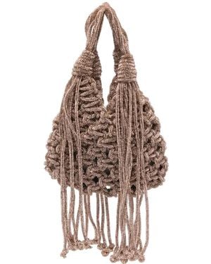 HIBOURAMA Mini Vannifique Crystal-Embellishment Tote Bag - Pink