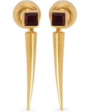 Jil Sander Stone-Embellished Spike Earrings - Metallic
