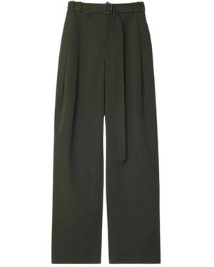 Burberry Pantalon Plissé Ceinturé - Vert