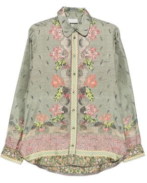 Pierre Louis Mascia Floral-Print Shirt - White