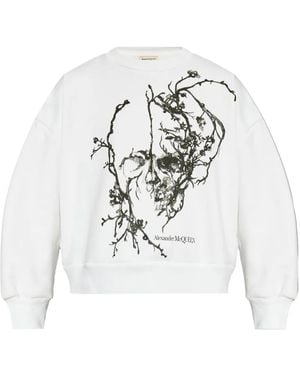 McQueen Graphic-Print Sweatshirt - White