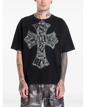 MISBHV Cross-Print T-Shirt - Black