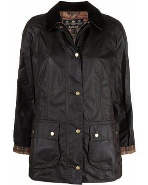 Barbour Giacca Beadnell Con Finitura Cerata - Nero