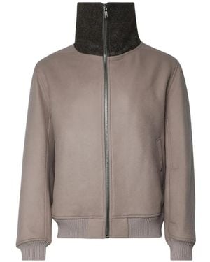 Rick Owens Dracuflight High-Neck Bomber Jacket - Brown