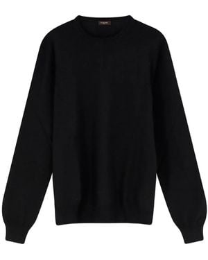 Gran Sasso Fine-Knit Crew-Neck Jumper - Black