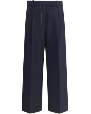 Thom Browne High-Waisted Straight Trousers - Blue