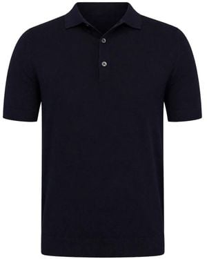 FILIPPO DE LAURENTIIS Short-Sleeve Polo Shirt - Blue