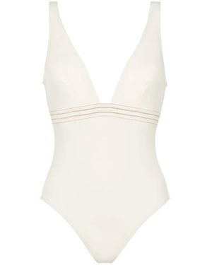 Eres Sillage Plunge-Neck Swimsuit - White