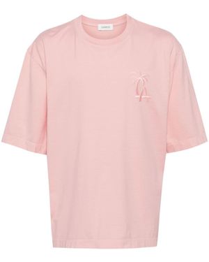 Laneus T-Shirt Con Ricamo - Rosa