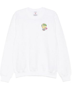 CASABLANCA Graphic Cotton Sweatshirt - White