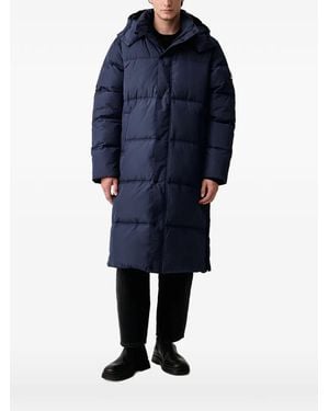 KARL LAGERFELD Quilted Hooded Jacket - Blue