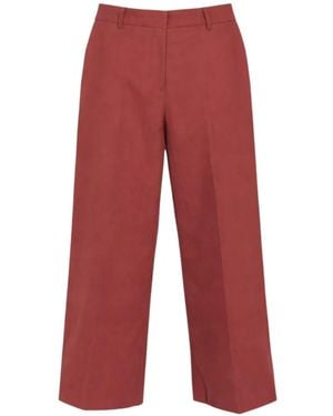 Weekend by Maxmara Pantalones Anchos Capri Wkdzircone - Rojo