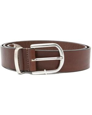 Les Deux Witten Buckle-Fastening Leather Belt - Brown