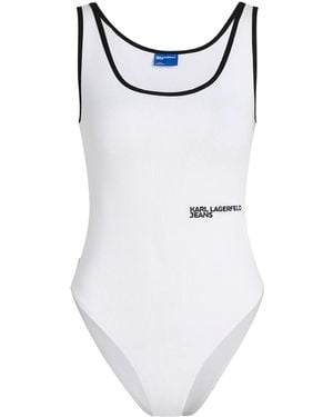 Karl Lagerfeld Body Mit Logo-Stickerei - Weiß