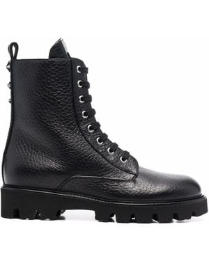 Philipp Plein Lace-Up Ankle Boots - Black