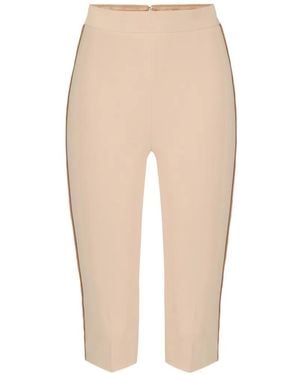 Elisabetta Franchi Cropped Trousers - Natural
