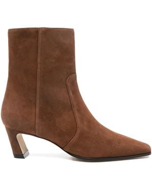 Stuart Weitzman 55Mm Square-Toe Boots - Brown