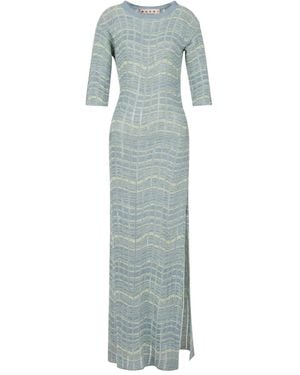 Marni Slit Maxi Dress - Green