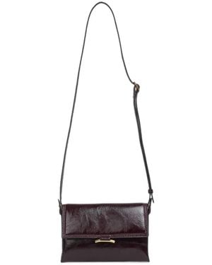 Wandler Bolso De Hombro Ida Trio Mini De Cuero Arrugado - Blanco