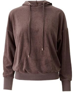 Melissa Odabash Hooded Kangaroo Pocket Sweatshirt - Brown